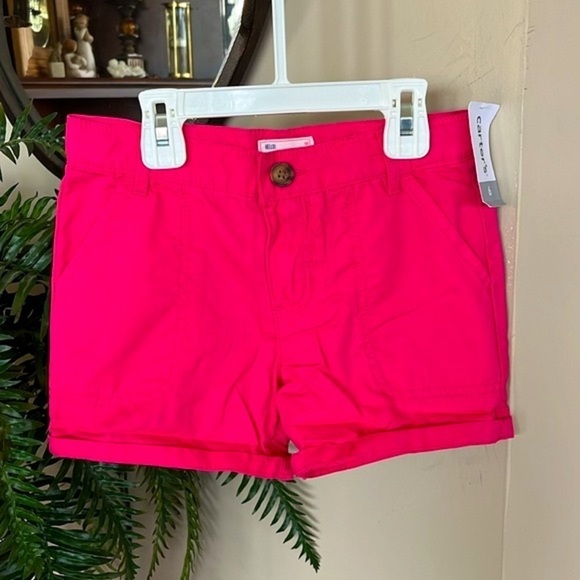 Brand New Carter’s 2-Piece Set Floral Peasant Top & Tailored Pink Shorts - Picture 9 of 16